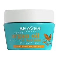 Beaver Professional Восстанавливающая маска для волос с аргановым маслом и кератином Argan Oil & Keratin