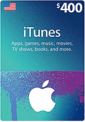 Подарункова карта iTunes Apple/App Store Gift Card на суму 400 usd, US-регіон