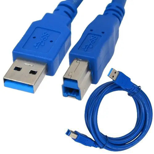 Шнур USB, штекер A - штекер B, Vers - 3.0, 1.5 м, синій