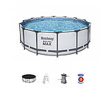 Каркасний басейн Bestway 5612X (427х122 см) (3028 л/год, драбина, тент), фото 6