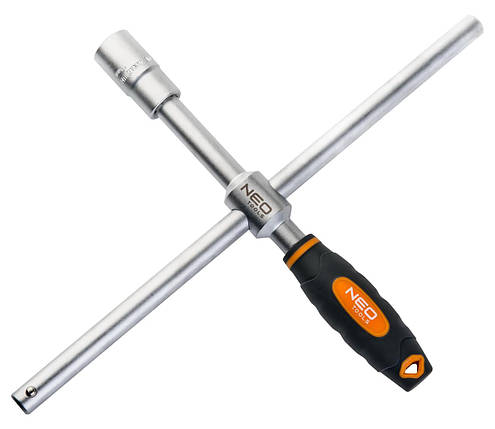 Ключ балонний Neo Tools, 1/2", головки 17 та 19 мм, тримач прогумований, фото 1