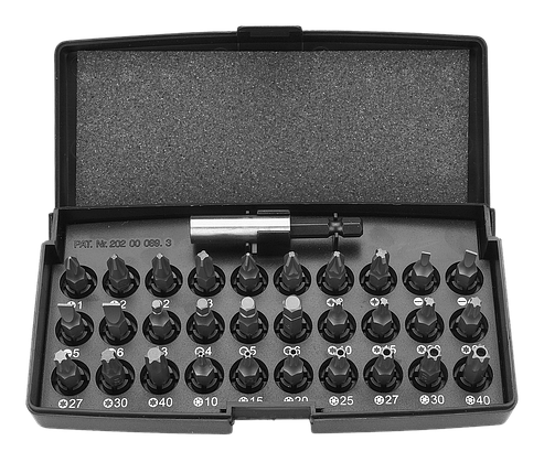 Набір бітів Neo Tools, 31 од., 1/4", тримач, 30 біт 25мм, сталь S2, кейс, фото 1
