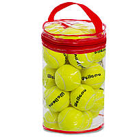 Теннисные мячи для большого тенниса Набор 24 шт. ODEAR Резина войлок Желтый (901-24)