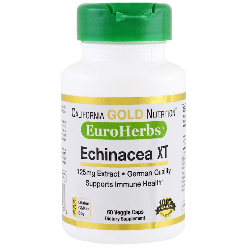 Екстракт ехінацеї California Gold Nutrition Echinacea Herb Extract 80 mg 60 Veggie Capsules