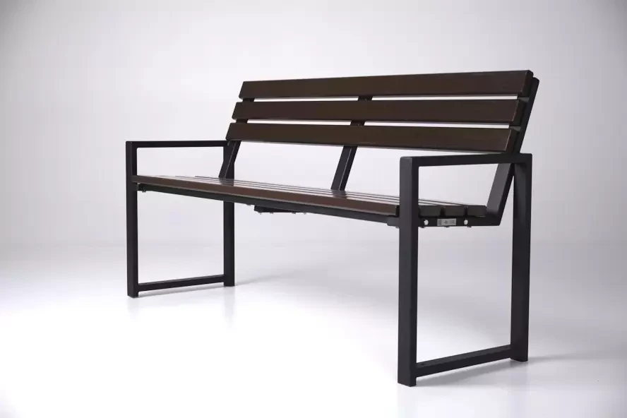 Лавка Modern LUX зі спинкою (коричнево-чорний), фото 1