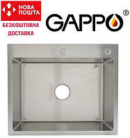 Кухонная мойка Gappo GS6050 нержавеющая сталь 600x500 мм + коландер