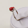 Каблучка срібна з коралом 1080-кр, фото 5