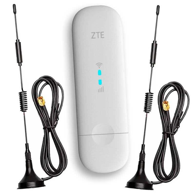Посилений та компактний 4G Wi-Fi комплект (Модем ZTE + 2 Антени 15ДБ), фото 1