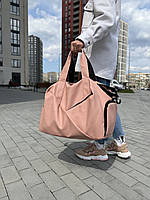 Спортивна сумка жіноча для спортзалу, тренувань або в дорогу 30L, рожевий колір