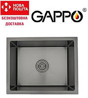 Кухонная мойка Gappo GS5040-6 нержавеющая сталь 500x400 мм, PVD-покрытие + коландер