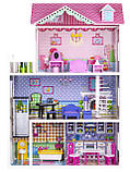 Ляльковий будиночок для ляльки барбі,ляльковий будиночок Ecotoys будиночок з ліфтом 123,5см, фото 6