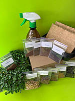 Набір для вирощування мікрозелені Micrograss на 6 врожаїв з оприскувачем