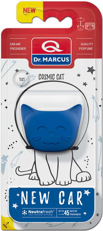 Освіжувач повітря для авто Dr. Marcus Cosmic Cat (вибір аромату), Ароматизатор, Нейтралізатор запахів New Car