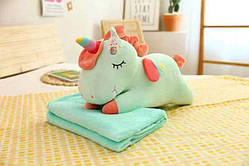 Плед іграшка єдиноріг і подушка 3в1