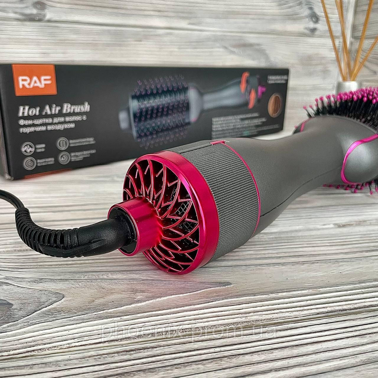 Фен-щетка RAF R.411 1200 Вт стайлер для сушки и укладки волос с горячим воздухом - фото 5 - id-p1828667600