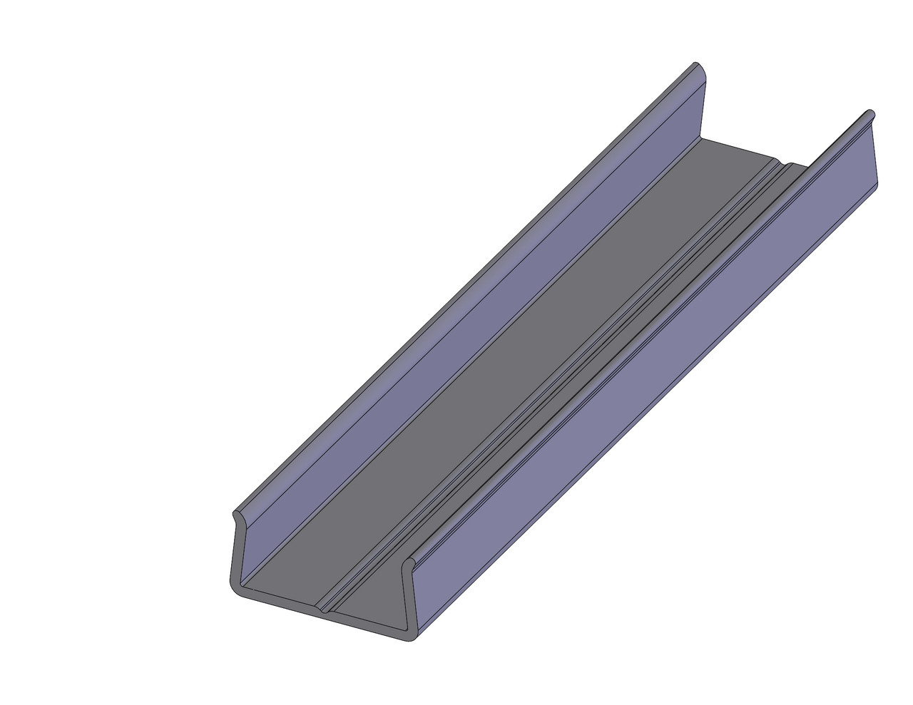 Профіль торцевий рівнополочний С-18 для торців ДСП для торгового обладнання, фото 1
