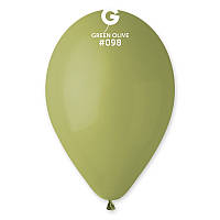 Воздушные шары 10"(25 см) 98 Оливка пастель В упак: 100шт. ТМ "Gemar" Италия