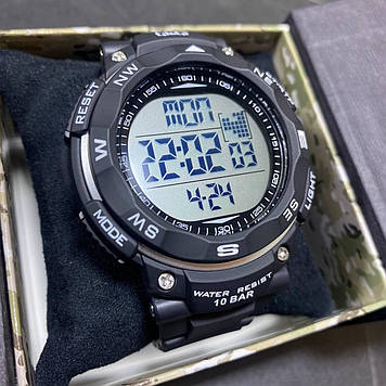 Годинник чоловічий наручний водонепроникний і протиударний Q&Q 10 АТМ, армійський годинник для військових з підсвічуванням