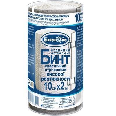 Бинт еластичний стрічковий високої розтяжності, 10 см х 2м