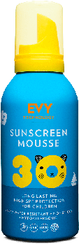 Сонцезахисний мус для дітей і новонароджених Evy Technology Sunscreen Mousse Kids SPF 30