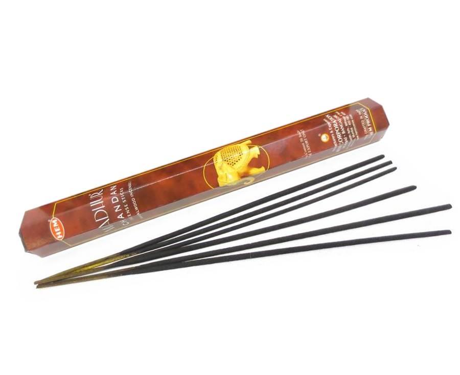 Пахощі Madhur Chandan "Солодкий Сандал" Hem шестигранник Індія, фото 1