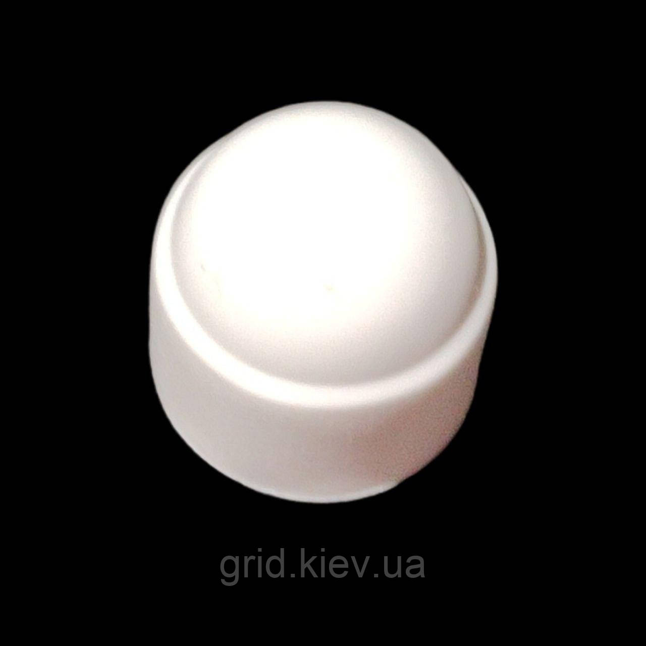 Ковпачок м-6 білий пластиковий для гайки, болта ключ 10 меблевий поліетилен