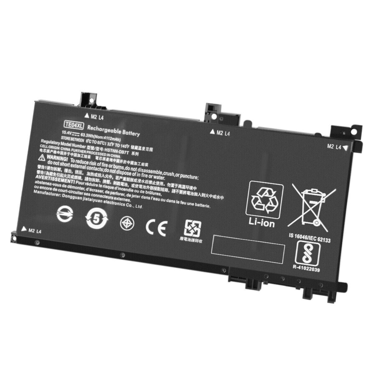 Батарея HP TE04XL HSTNN-DB7T HSTNN-DB8T, Omen 15-AX, Pavilion 15-BC, 15.4V 4112 mAh 63Wh 905175-271 905175-2C1 - фото 1 - id-p1329664517