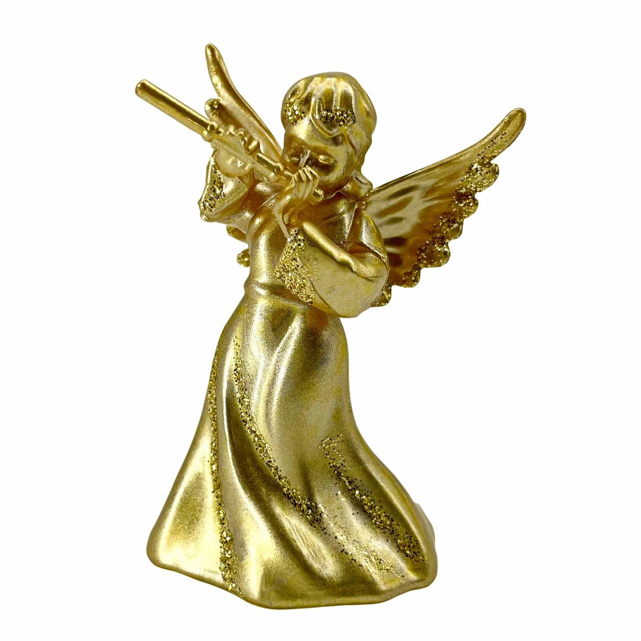 Ангел з сопілкою малий Новий Рік MIS LT 6х4х3 см золото
