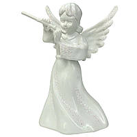 Ангел з сопілкою Новий Рік MIS LT 10х6х5 см білий