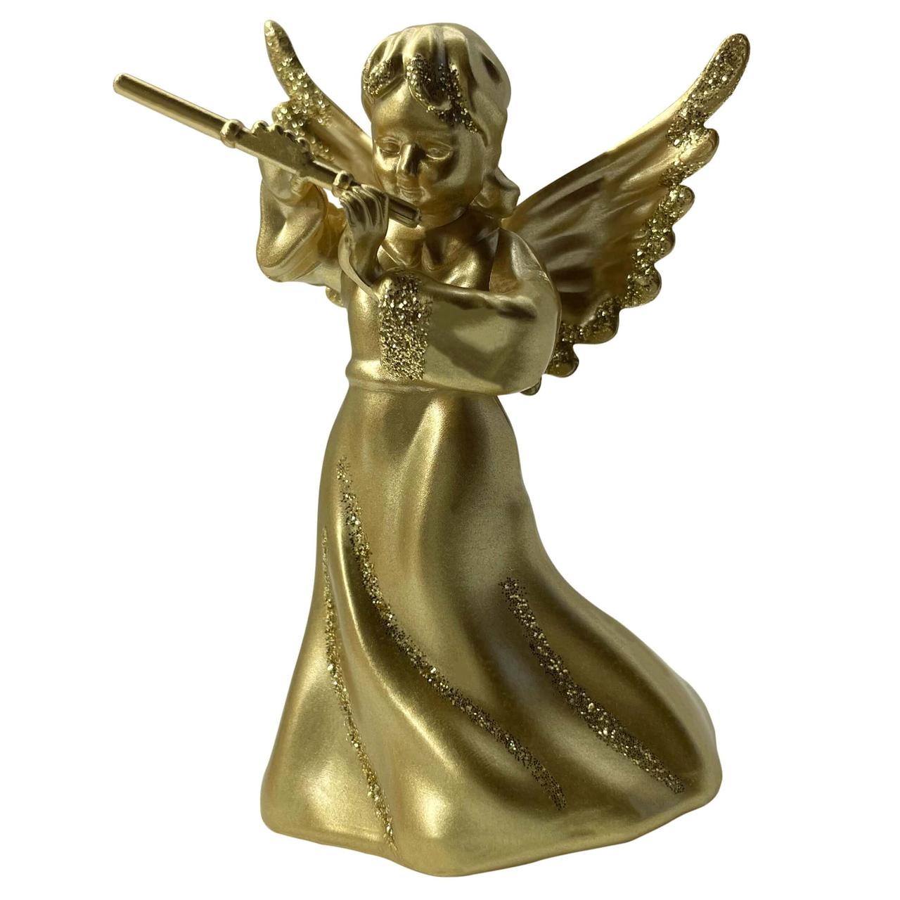 Ангел з сопілкою Новий Рік MIS LT 10х6х5 см золото