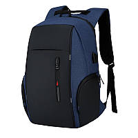 Універсальний рюкзак для ноутбуку з USB-портом зі світловідбивачами Univercity, 4 кольори синій