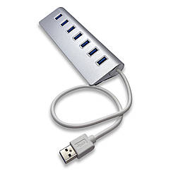 USB-хаб XON SmartHub Pro 7хUSB3.0 Сірий (UHAPM070073G 5009)