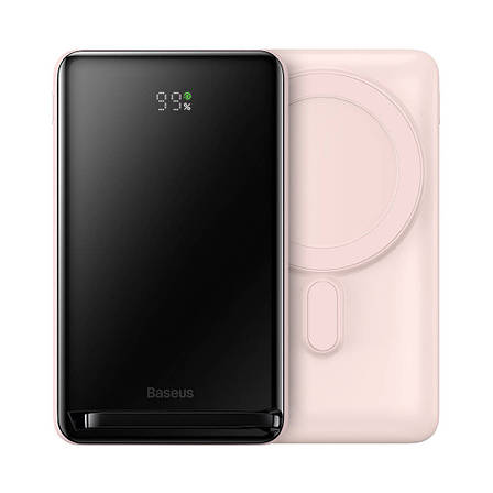 УМБ Power Bank (зовнішній акумулятор) Baseus 10000 мАг для iPhone 12/13/14 Рожевий (PPCX000204), фото 2