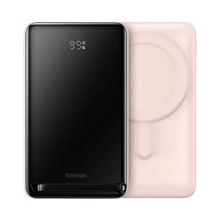 УМБ Power Bank (зовнішній акумулятор) Baseus 10000 мАг для iPhone 12/13/14 Рожевий (PPCX000204), фото 1