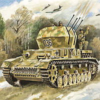 Unimodel 560 Flakpanzer IV Wirbelwind/2cm Flakvierling 38 ЗСУ 1944 Сборная Пластиковая Модель в Масштабе 1:72