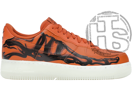 Чоловічі кросівки Nike Air Force 1 Low Orange Skeleton Halloween CU8067-800, фото 1