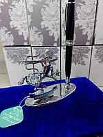 Письмовий набір "Стрилиць" Swarovski. ручка + статуетка срібло