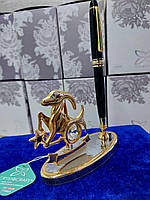 Письменный набор "Козерог " Swarovski. ручка + статуэтка золото