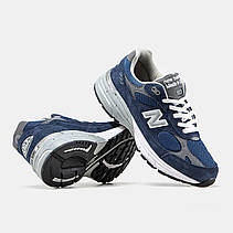 Чоловічі кросівки New Balance 993 Kith Navy Blue White MR993NV, фото 6