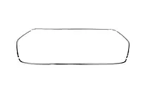 Обводка решетки (2019+, 4 шт, нерж) OmsaLine - Итальянская нержавейка для Ford Transit 2014 гг.