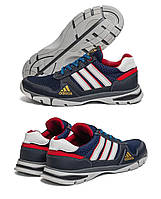 Мужские летние кроссовки сетка Adidas (Адидас) Tech Flex Blue, туфли текстильные, кеды синие, мужская обувь