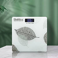 Напольные весы Bathlux из стекла бытовые, супероточные, до 180 кг, дизайн Leaves aiw s