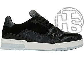 Жіночі кросівки Louis Vuitton Trainer Black White Monogram 1A8PUA