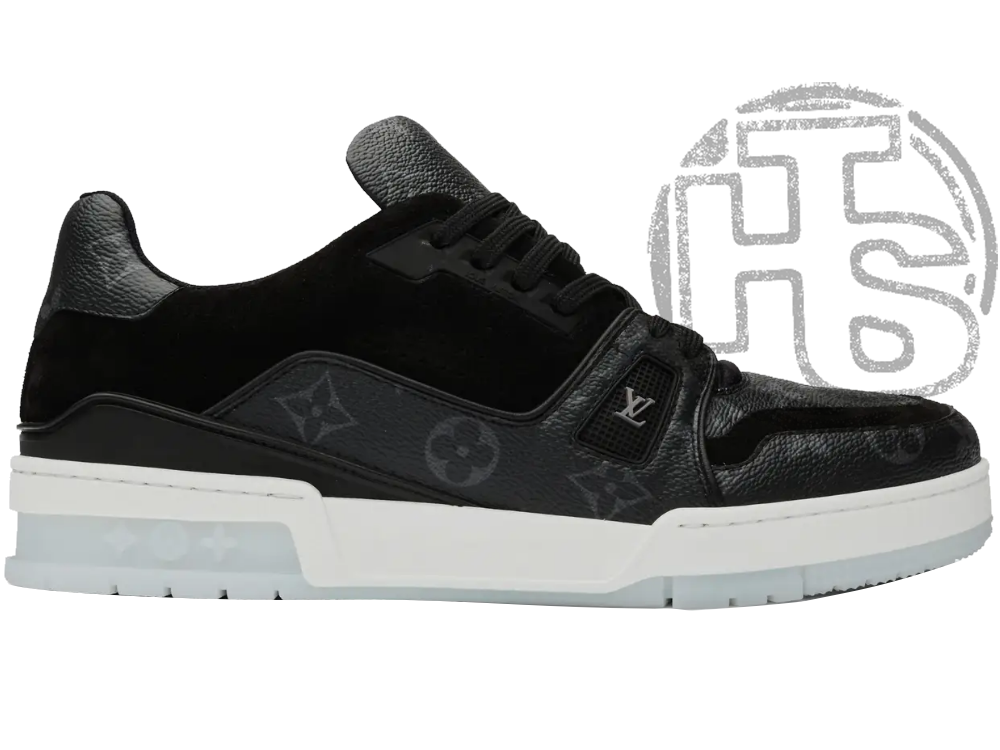 Жіночі кросівки Louis Vuitton Trainer Black White Monogram 1A8PUA