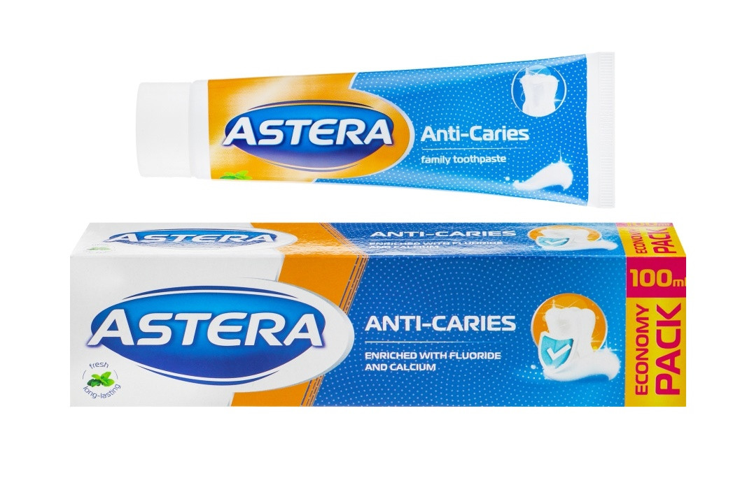 Зубна паста  Astera NEW  Anti Caries (Проти карієсу) 100мл (3800013515495)