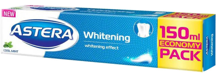 Зубна паста Astera NEW  Whitening (Відбілююча)  150мл (3800013516898)