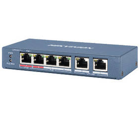 DS-3E0106HP-E 4-портовий некерований POE комутатор Hikvision