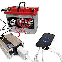 Інвертор Technomax TM-9201 600w, перетворювач напруги з апроксимованою синусоїдою 12V-220V/50Гц Люкс качество!+, фото 6