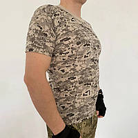 Футболка мужская тактическая армейская хлопковая с коротким рукавом для ВСУ, Пиксель M aiw s