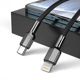 USB Кабель XO NB183A 20W Type-C - Lightning 1М 45pc, кабель для заряджання телефону, Чорний